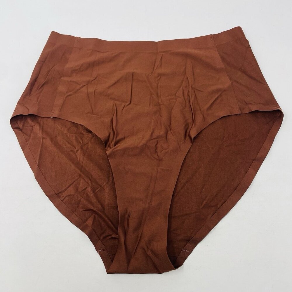 Shapermint Truekind Womens Size 0-14 Seamless Stretch Mid-Waist Brief Brown 2605